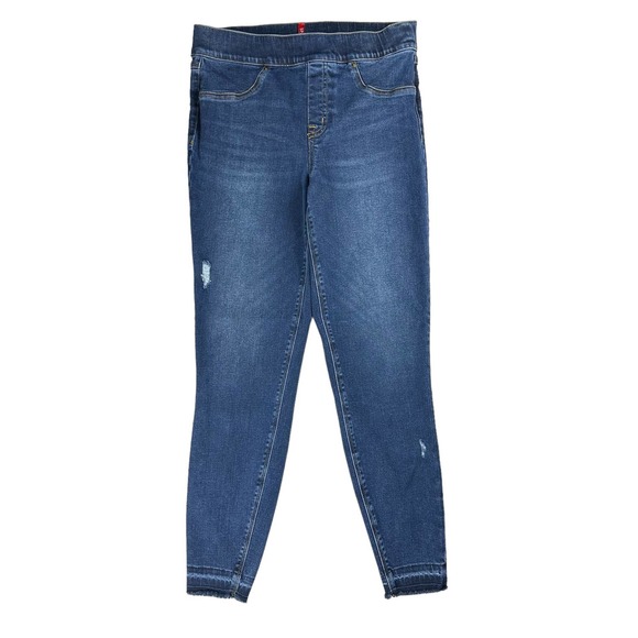 Spanx Distressed Ankle Skinny Jeans Medium Wash Size M - Picture 4 of 10